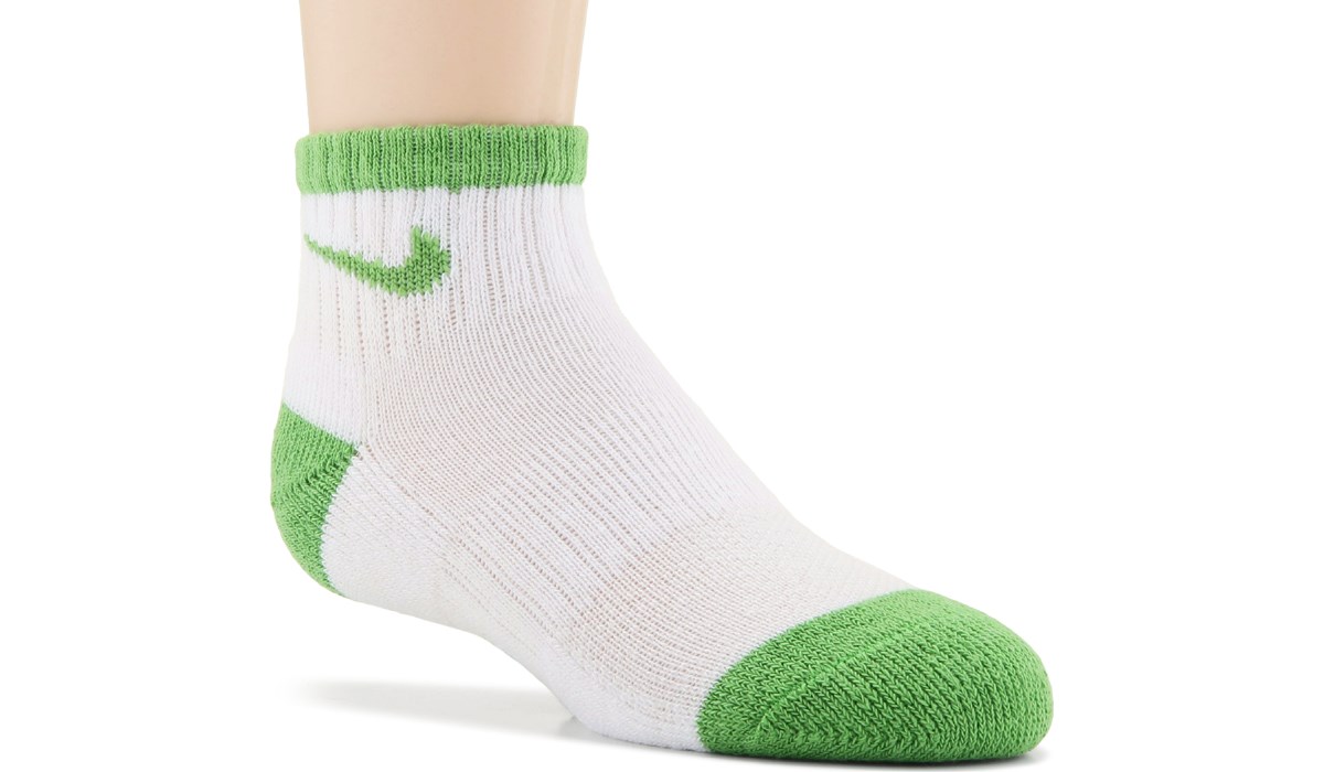 White and green outlet nike socks