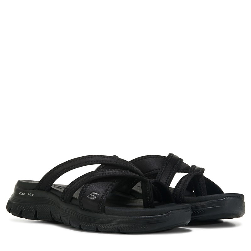 Skechers Women's Flex Appeal 4.0 Start Up 3.0 Sandals (Black) - Size 6.0 M