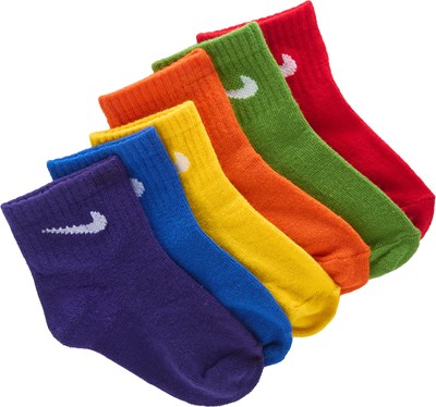 Nike Kids 6 Pack Toddler Ankle Socks Famous Footwear