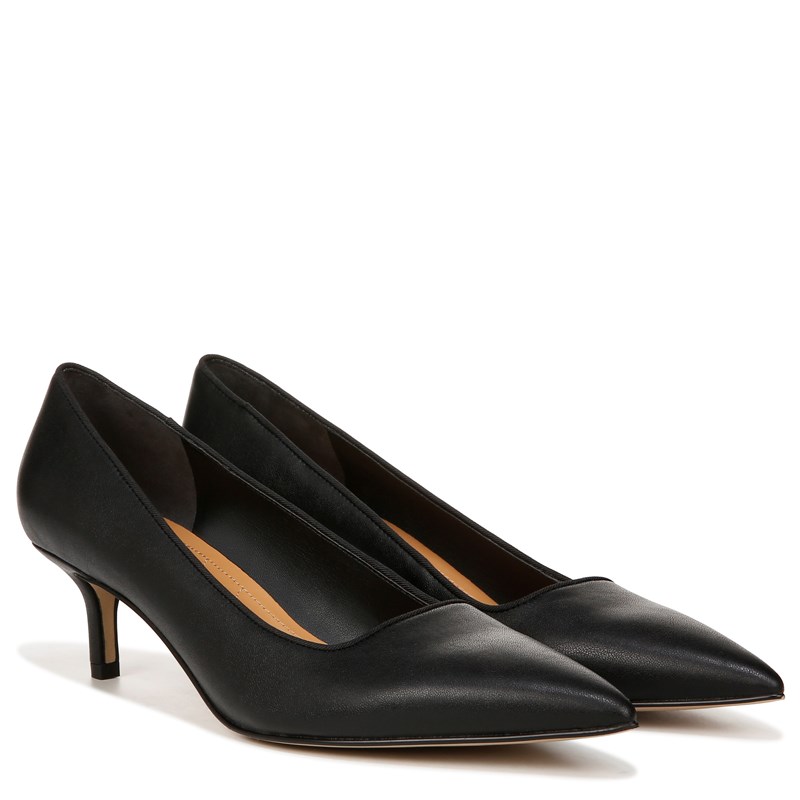 Franco Sarto Women's Kim Kitten Heel Dress Pump Shoes (Black) - Size 6.5 M