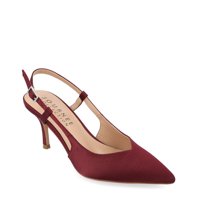 Journee Women's Knightly Slingback Pump Shoes (Wine) - Size 12.0 M