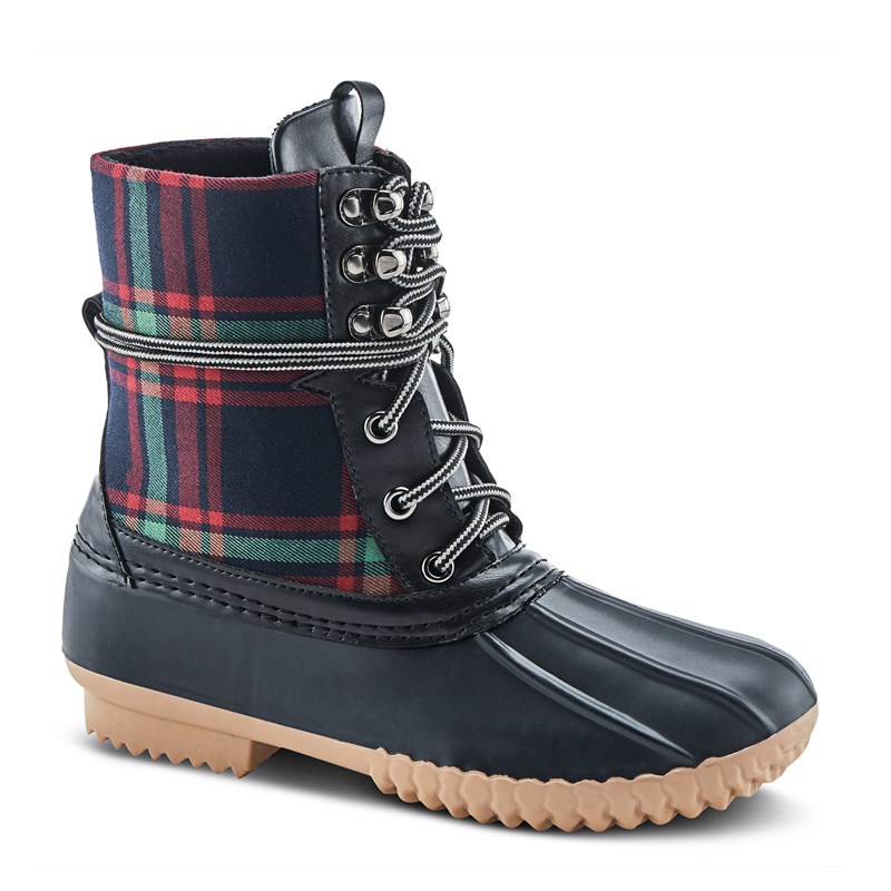 Womens Spring Step Duckie-Plaid Boots