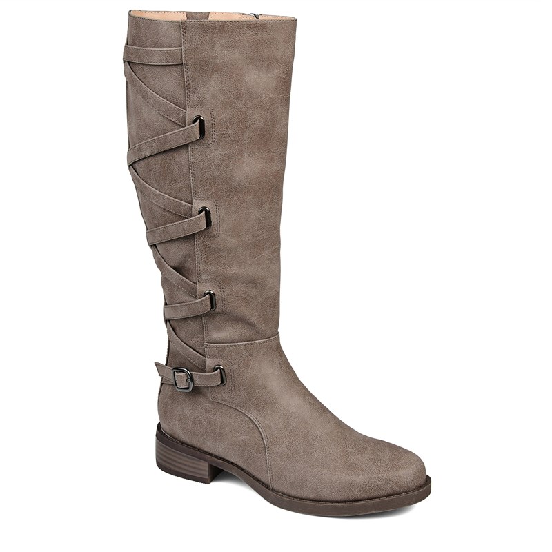 Journee Collection Women's Carly Tall Riding Boots (Taupe) - Size 6.5 M
