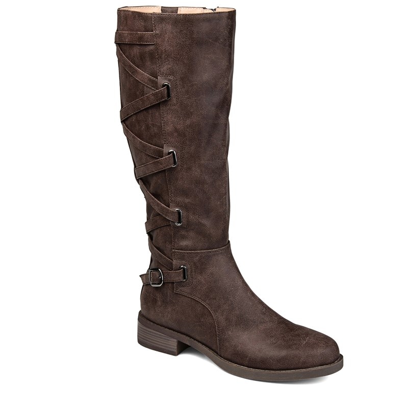 Journee Collection Women's Carly X-Wide Calf Tall Riding Boots (Brown) - Size 6.0 M
