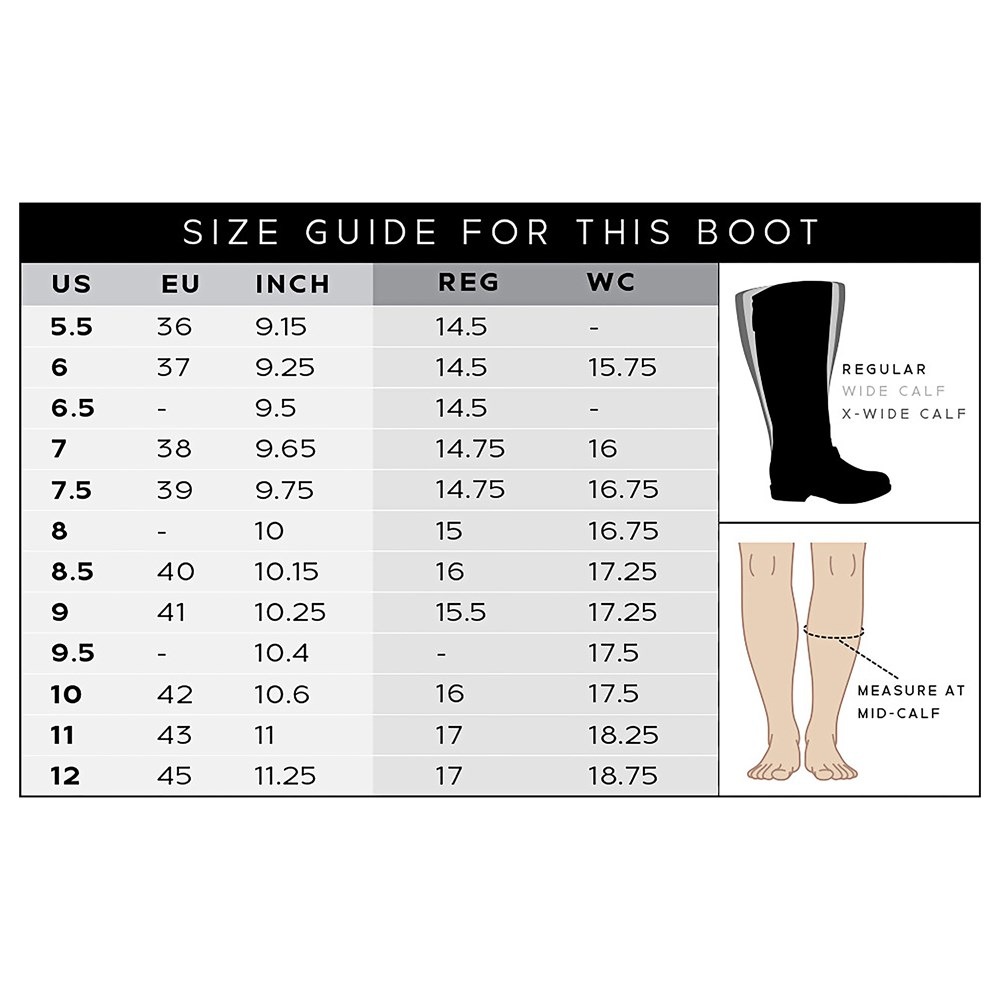 Wide sale boot size