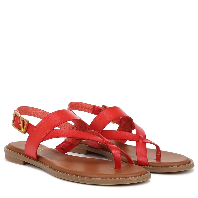 Franco Sarto Women's Gabby 2 Strappy Sandals (Red Faux Leather) - Size 7.5 M