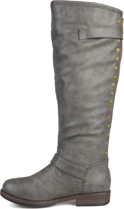 Grey wide hotsell calf riding boots