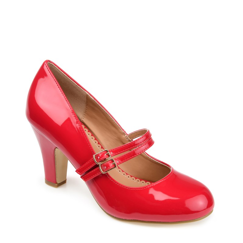 Journee Collection Women's Wendy Mary Jane Pump Shoes (Red) - Size 7.5 M