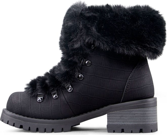 Lace up winter boots with shops fur