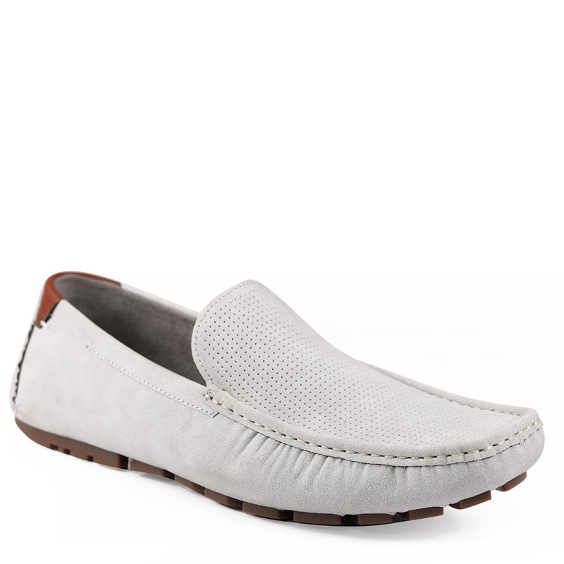 Tommy Hilfiger Men's Alvie Moc Toe Slip On Shoes (Light Grey) - Size 10.5 M