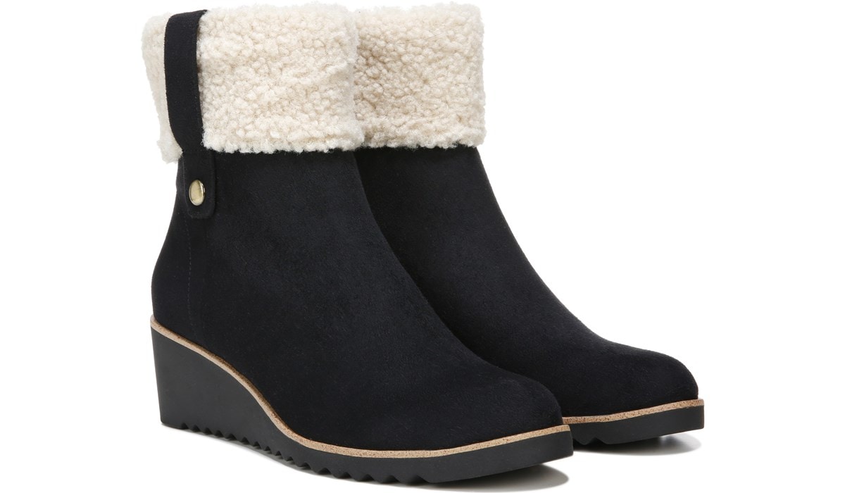 womens wide wedge boots