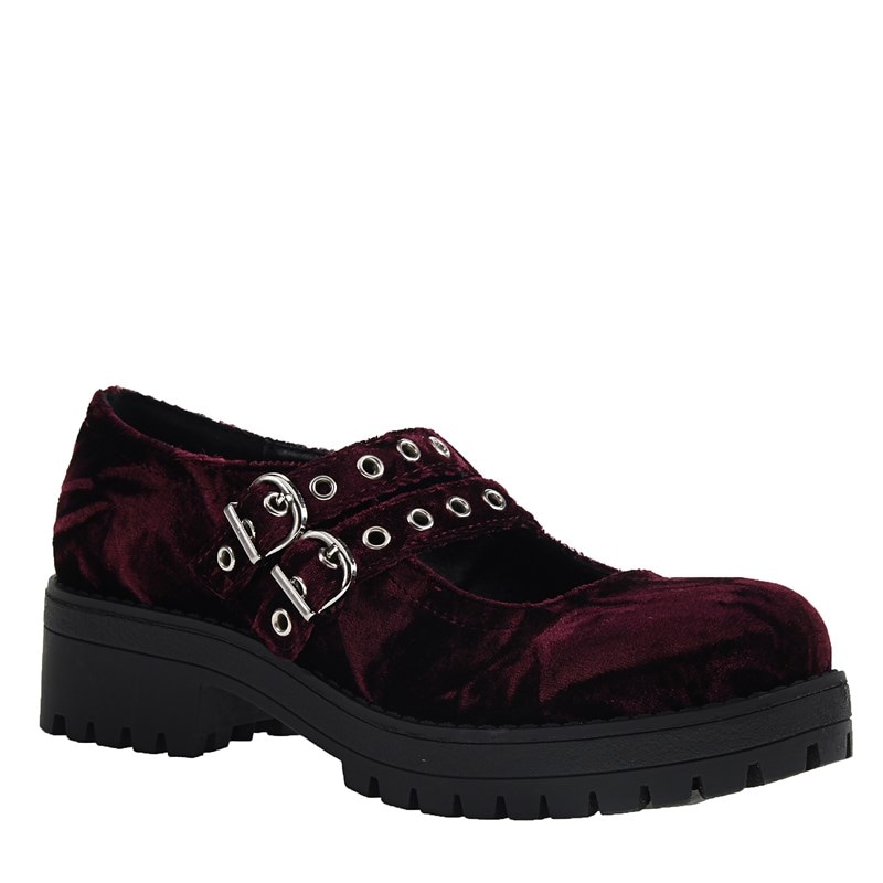 Dirty Laundry Women's Vagabond Mary Jane Shoes (Wine) - Size 6.0 M