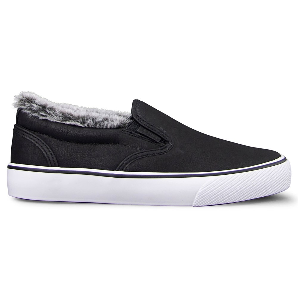 Fur lined slip on sneakers on sale