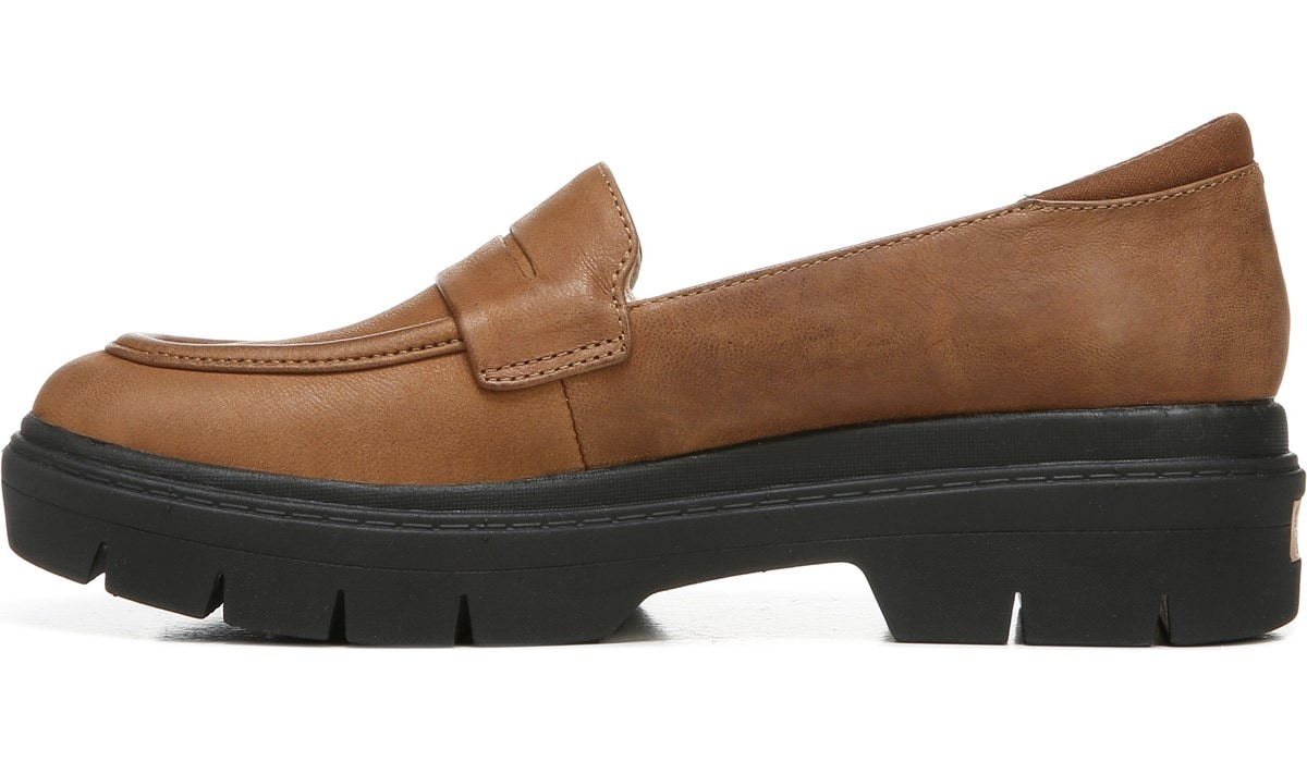 brown platform loafers women