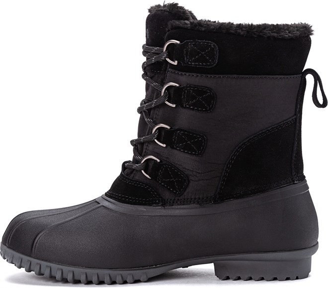 all black womens duck boots