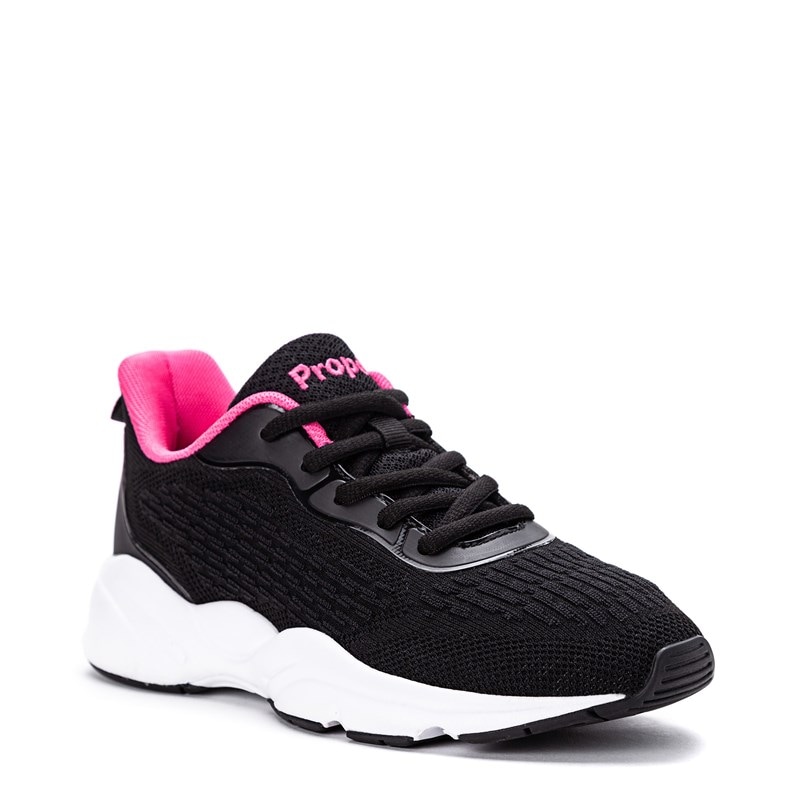 Propet Women's Stability Strive Medium/Wide/X-Wide Walking Shoes (Black/Hot Pink Mesh) - Size 5.5 B