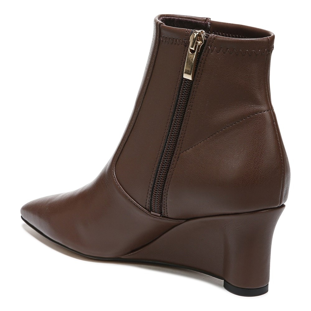 Womens leather outlet wedge booties