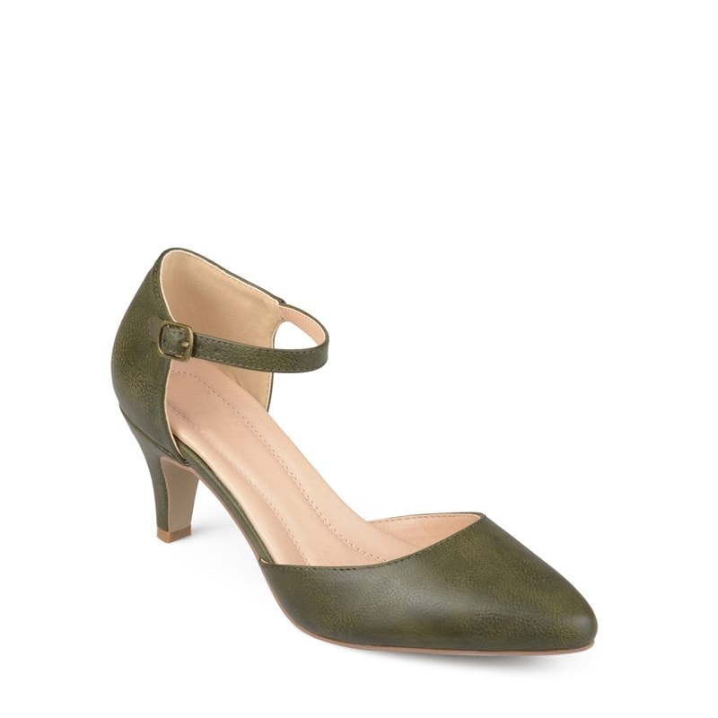 Journee Collection Women's Bettie Pump Shoes (Olive) - Size 7.0 M