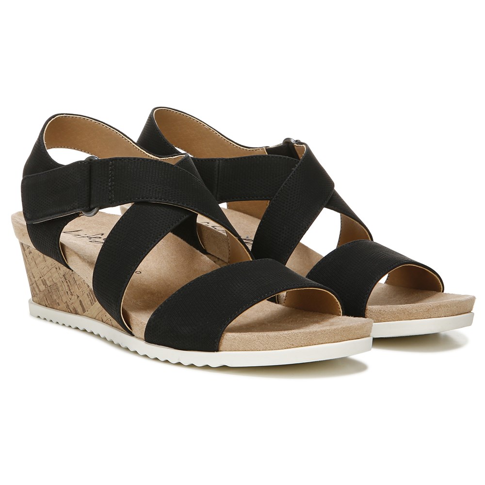 Wedge sandals deals famous footwear