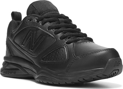 new balance all black leather shoes