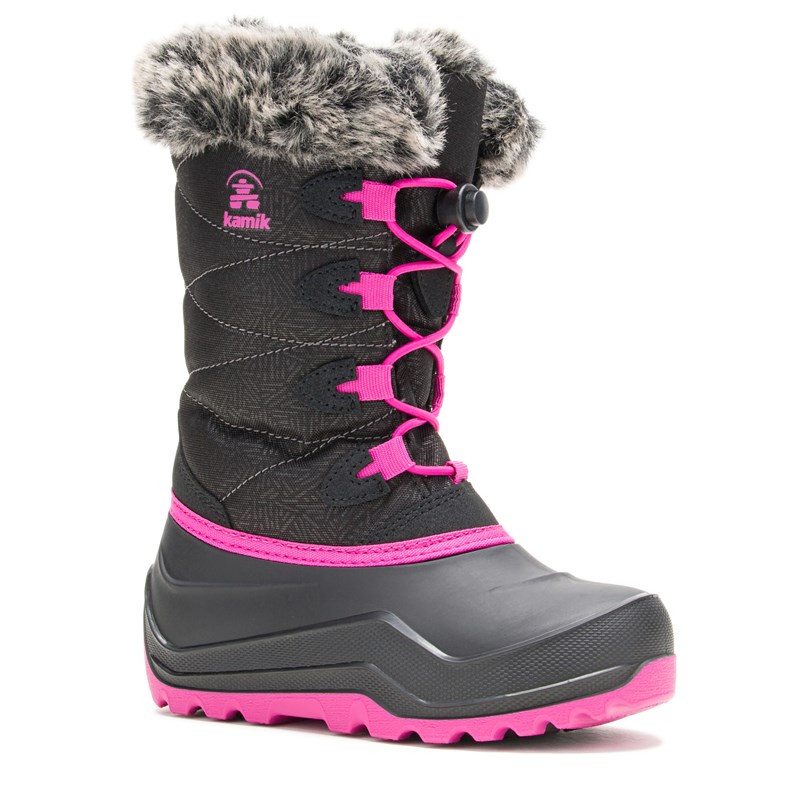 Kamik Kids' Snow Gypsy 4 Waterproof Winter Boot Toddler/Little Kid Boots (Black/Rose) - Size 8.0 M