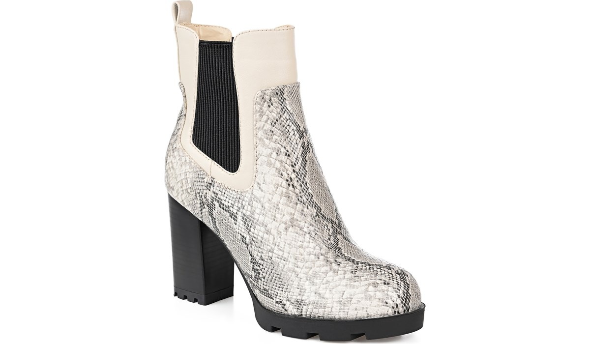 famous footwear snakeskin booties