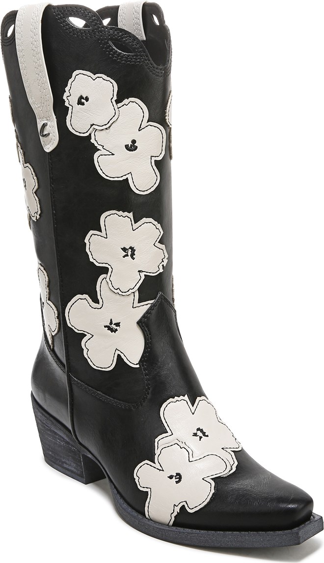 Daisy Street Cowboy Boots In Black Daisy ASOS