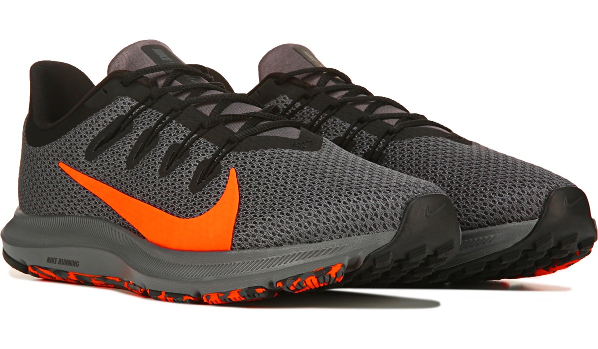 nike running shoes grey and orange