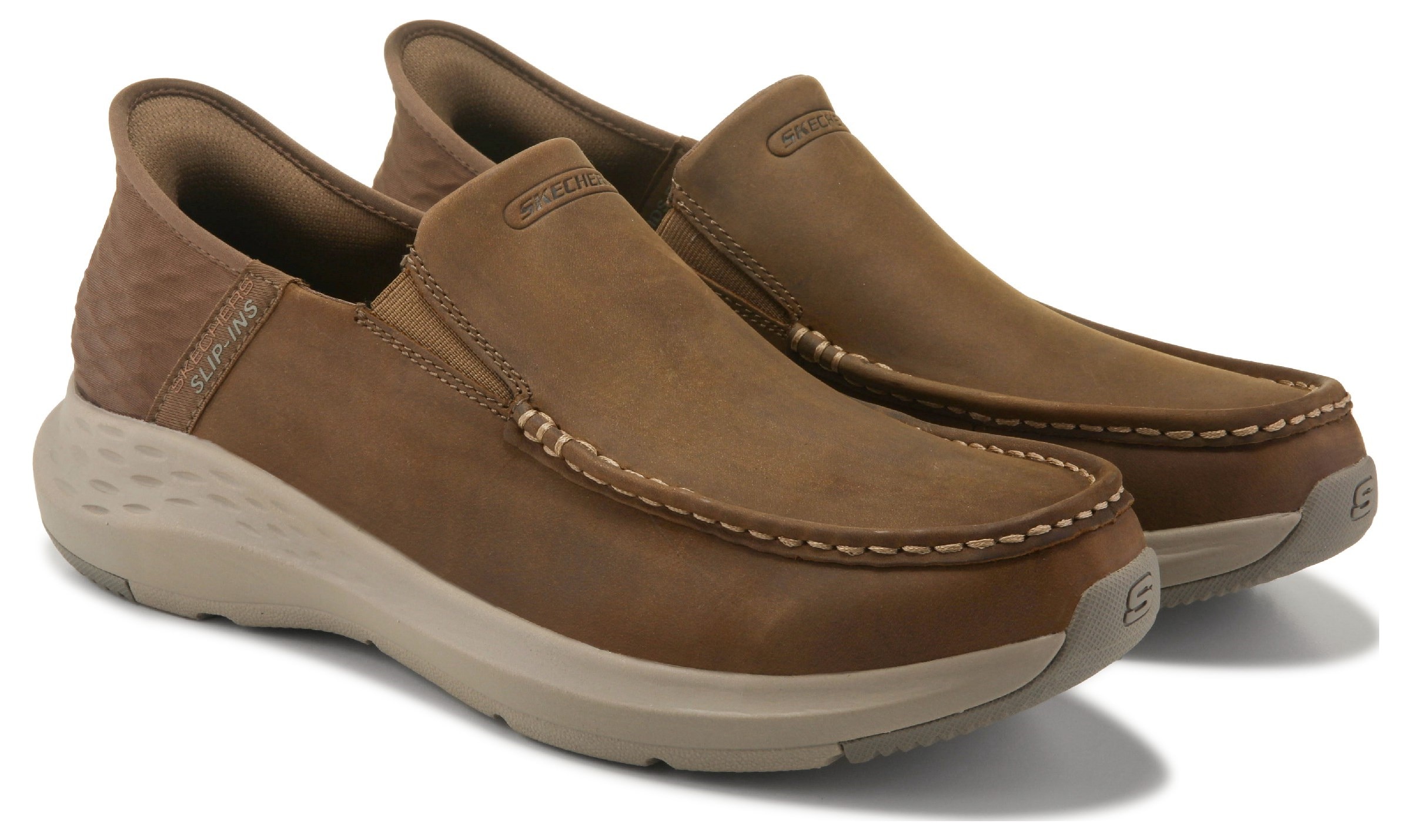 Skechers Men's Slip-ins Oswin Leather Wide Slip On | Famous Footwear