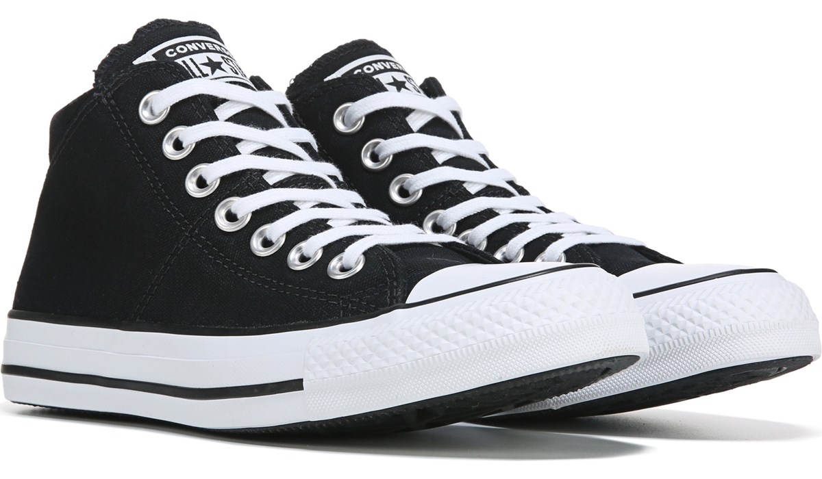 white and black converse womens