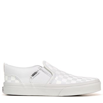 white slip on vans size 5 womens