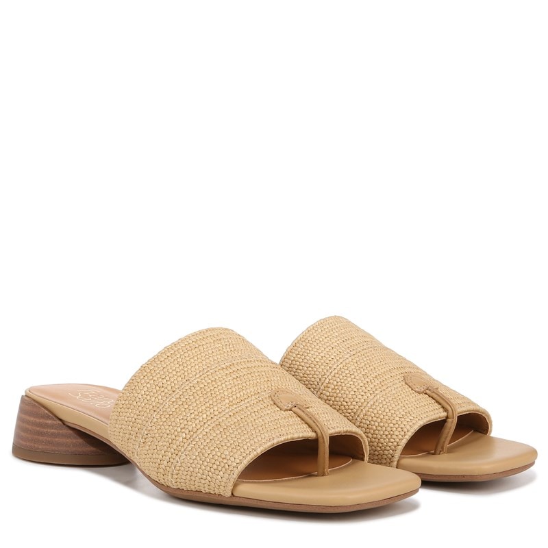 Franco Sarto Women's Loran 4 Slide Sandals (Natural Raffia) - Size 8.0 M