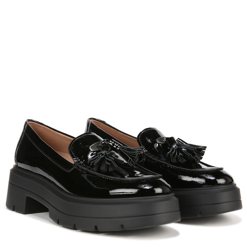 Naturalizer Women's Nieves Lug Loafers (Black Patent) - Size 12.0 M