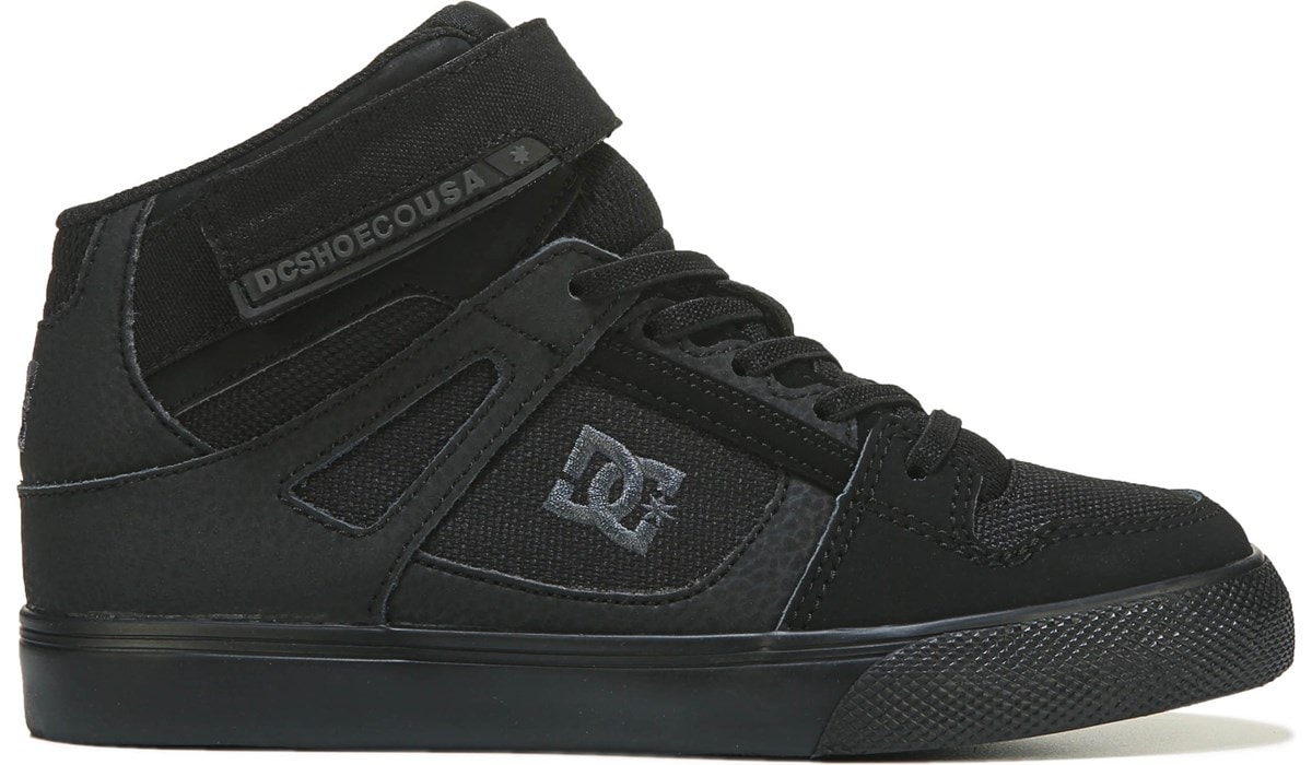 dc black leather shoes