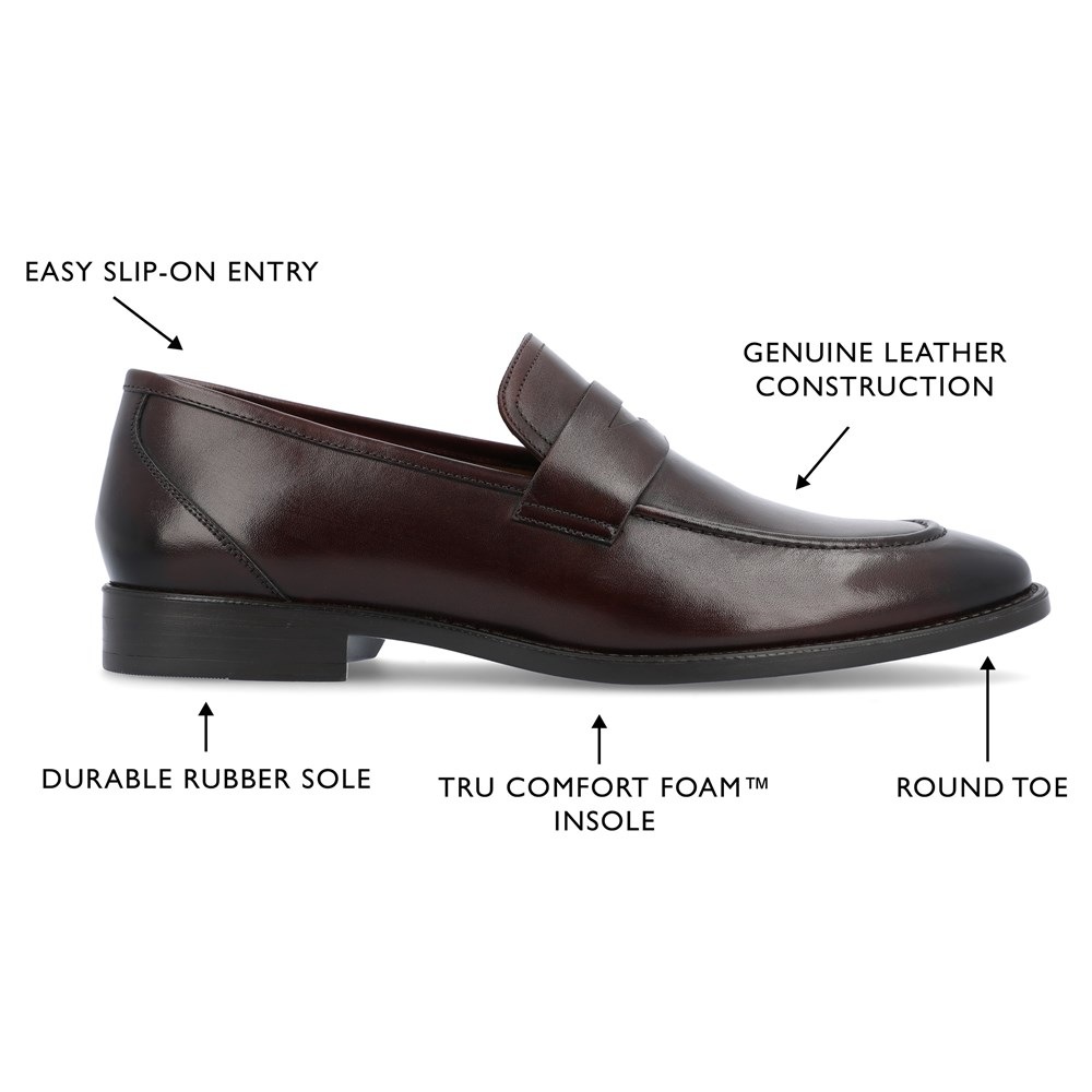 Thomas & Vine Men's Bishop Apron Toe Penny Loafer | Famous Footwear