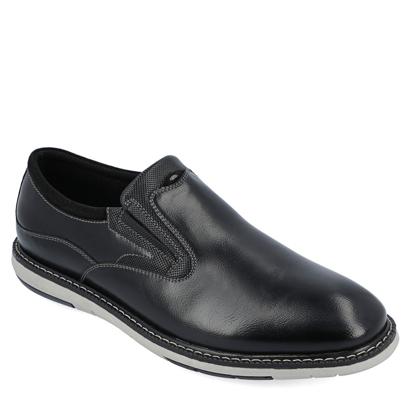 Vance Co. Men's Willis Slip On Loafers (Black Synthetic) - Size 10.5 M