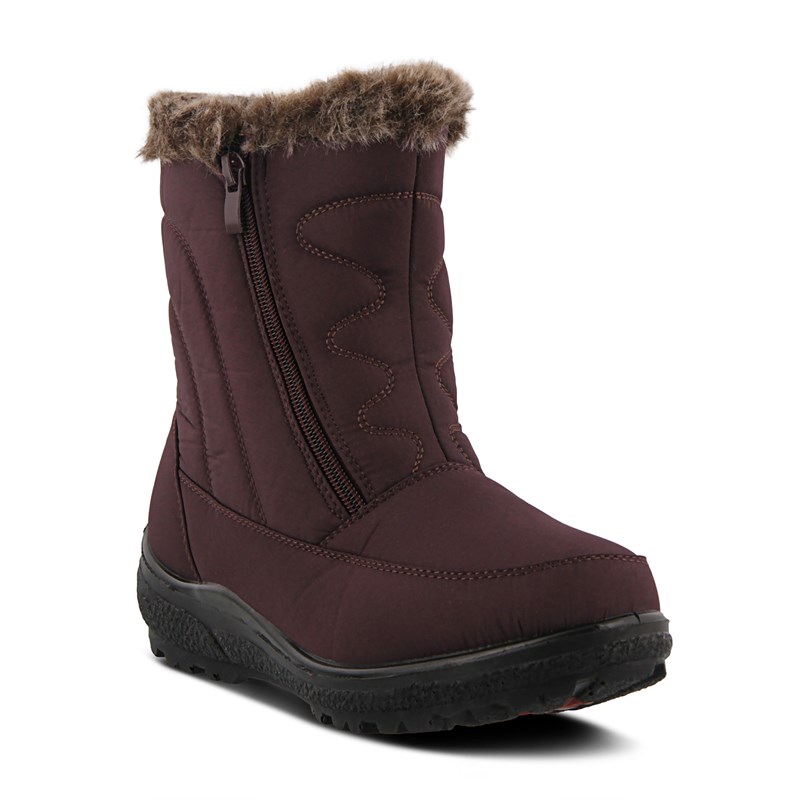 Flexus Women's Persenia Waterproof Winter Boots (Bordeaux Nylon) - Size 40.0 M