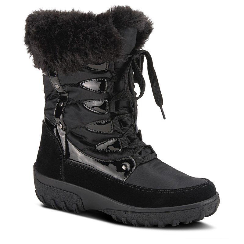 Flexus Women's Stormy Waterproof Winter Boots (Black Synthetic) - Size 37.0 M