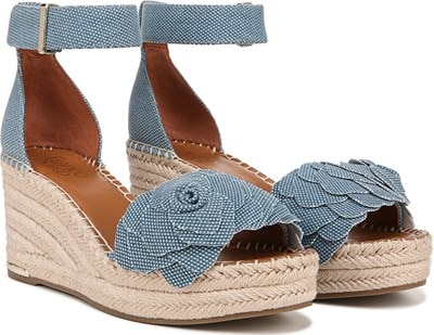 Bluma Denim Canvas Wedge Espadrille Sandal