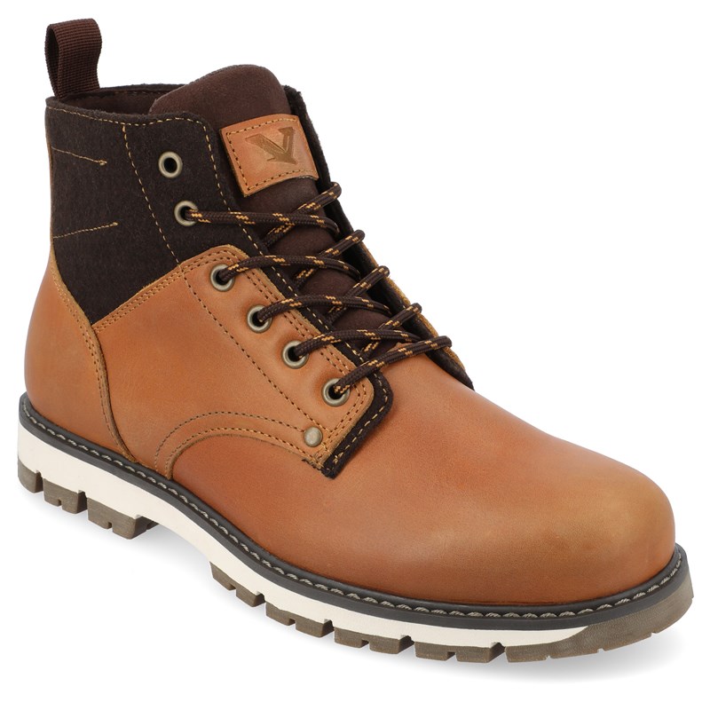 Territory Men's Redline Water Resistant Lace Up Boots (Chestnut) - Size 11.5 M