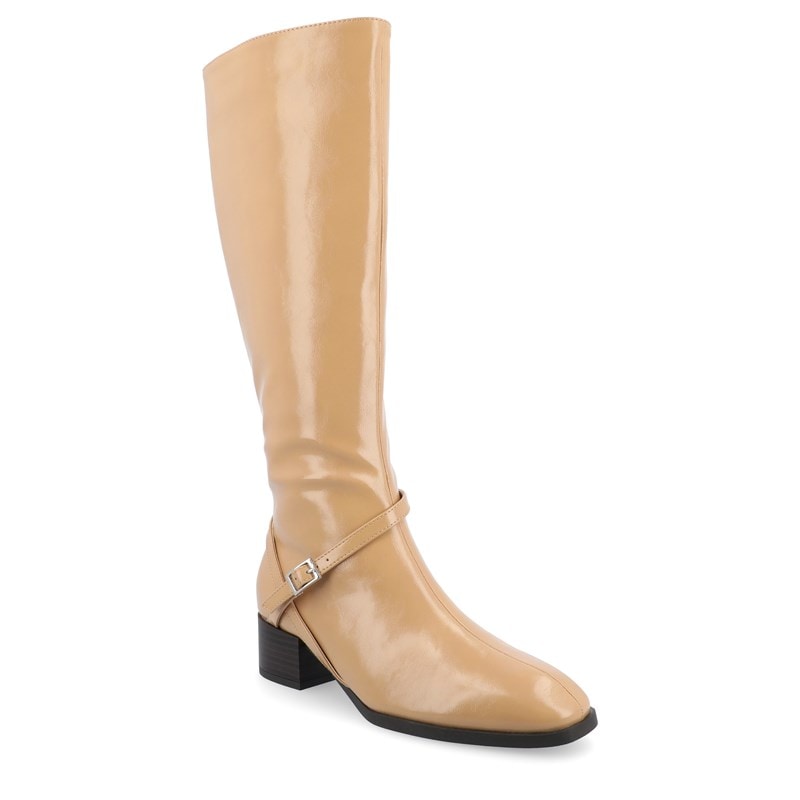 Journee Collection Women's Rhianah X-Wide Calf Wide Riding Boots (Tan) - Size 9.5 W