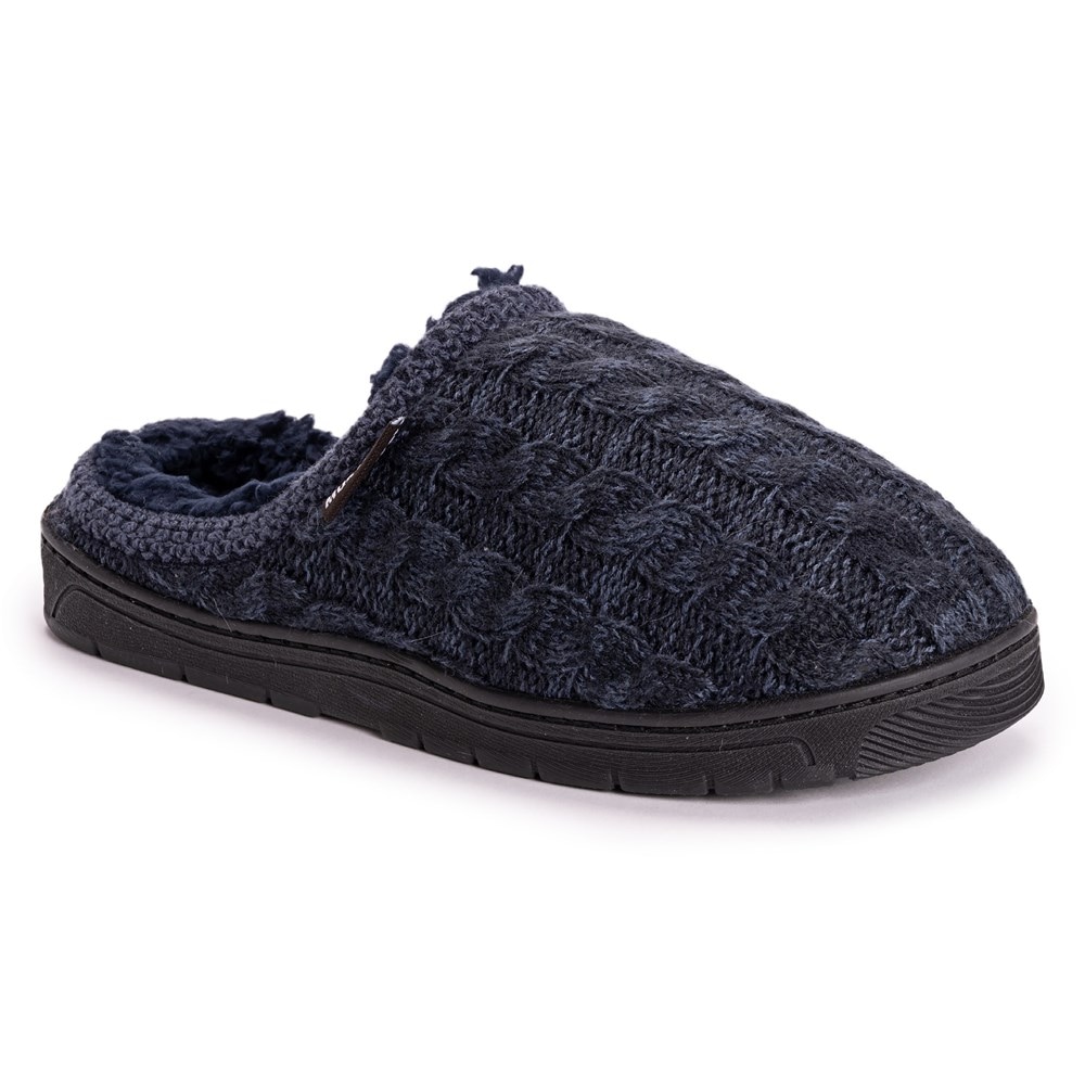 Men's muk luks knit bootie online slippers