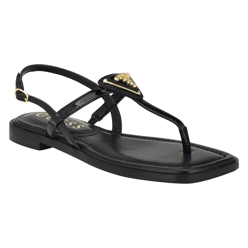 GUESS Women s Rainey T Strap Sandal Famous Footwear