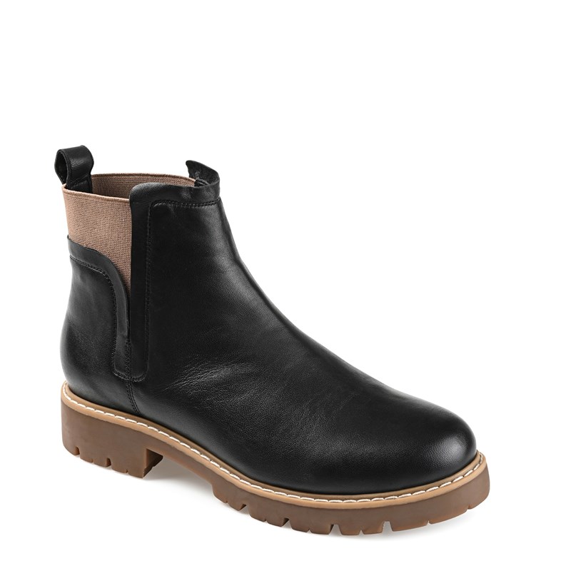 Journee Signature Women's Bristol Chelsea Boots (Black Leather) - Size 11.0 M
