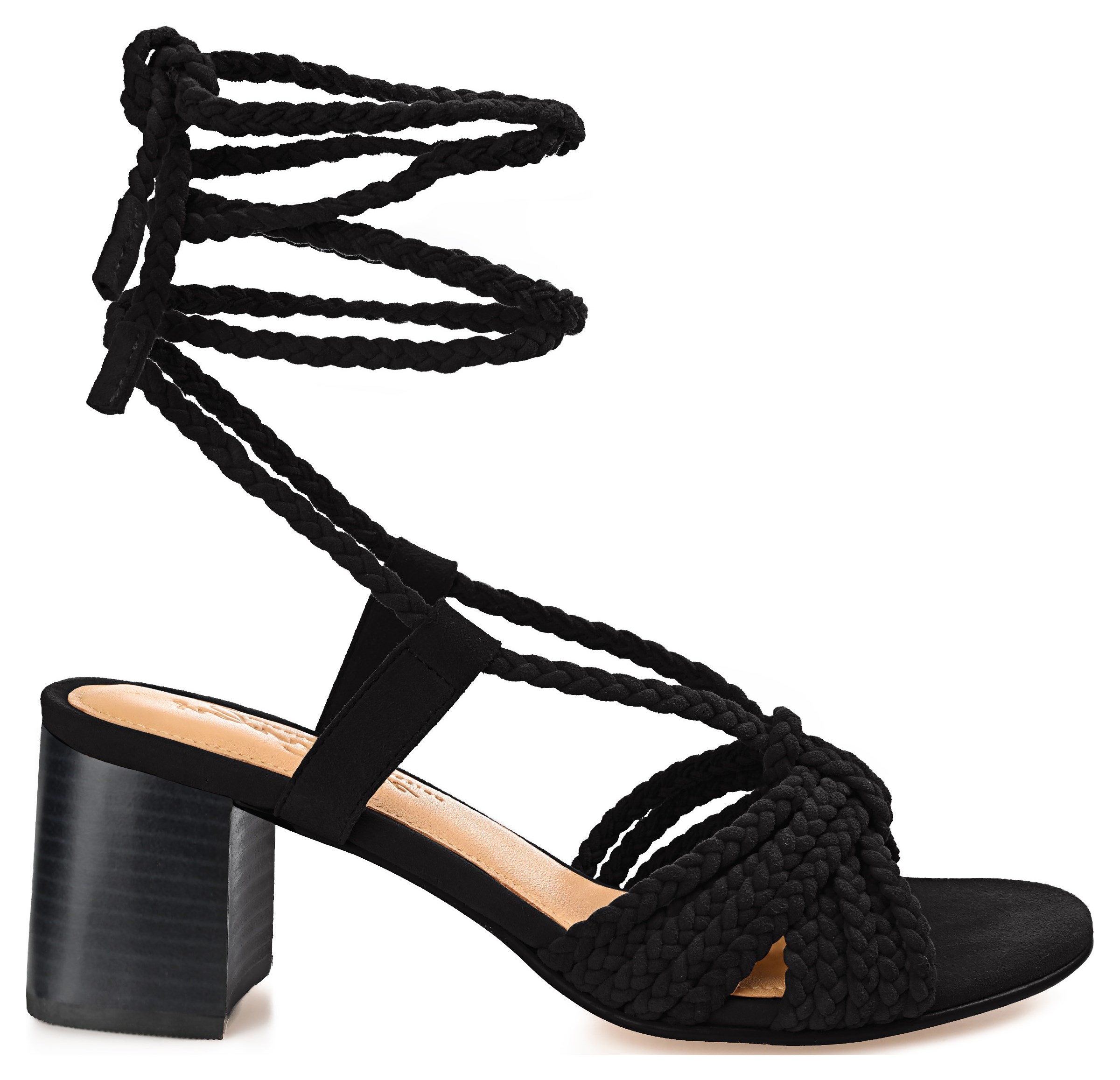 ジュルネ コレクション JOURNEE COLLECTION Womens Black Ankle Wrap