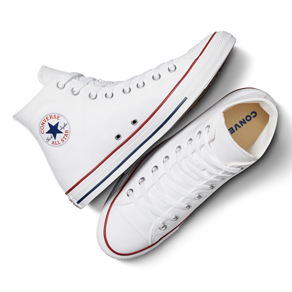 White fashion converse high s famous footwear