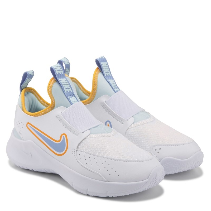 Nike Kids' Flex Runner 3 Slip On Running Shoe Toddler/Little Kid Shoes (White/Blue/Orange) - Size 9.0 M