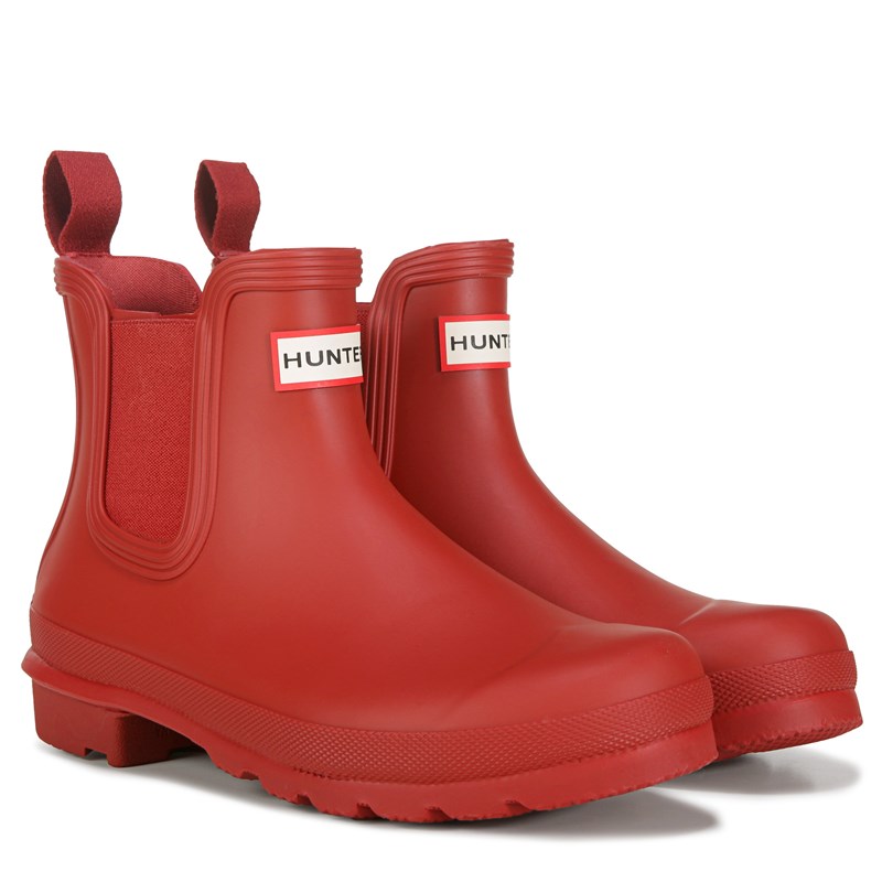 Hunter Women's Original Chelsea Rain Boots (Military Red) - Size 5.0 M