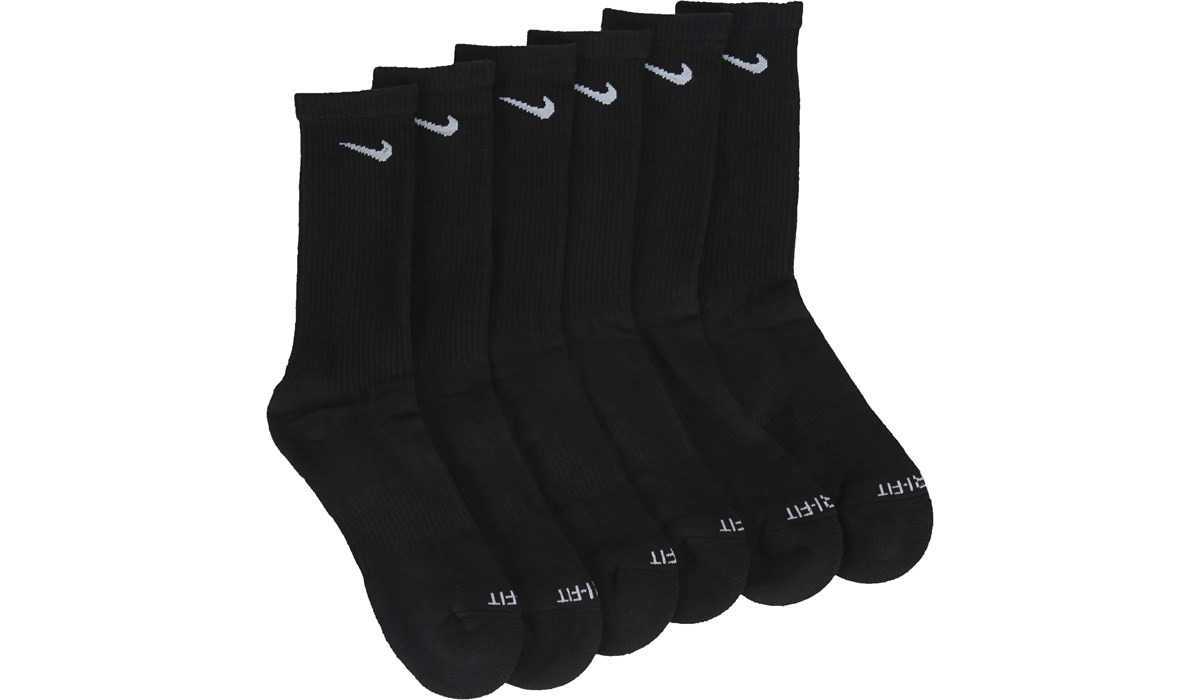 nike men's everyday plus cushion training crew socks 6 pack