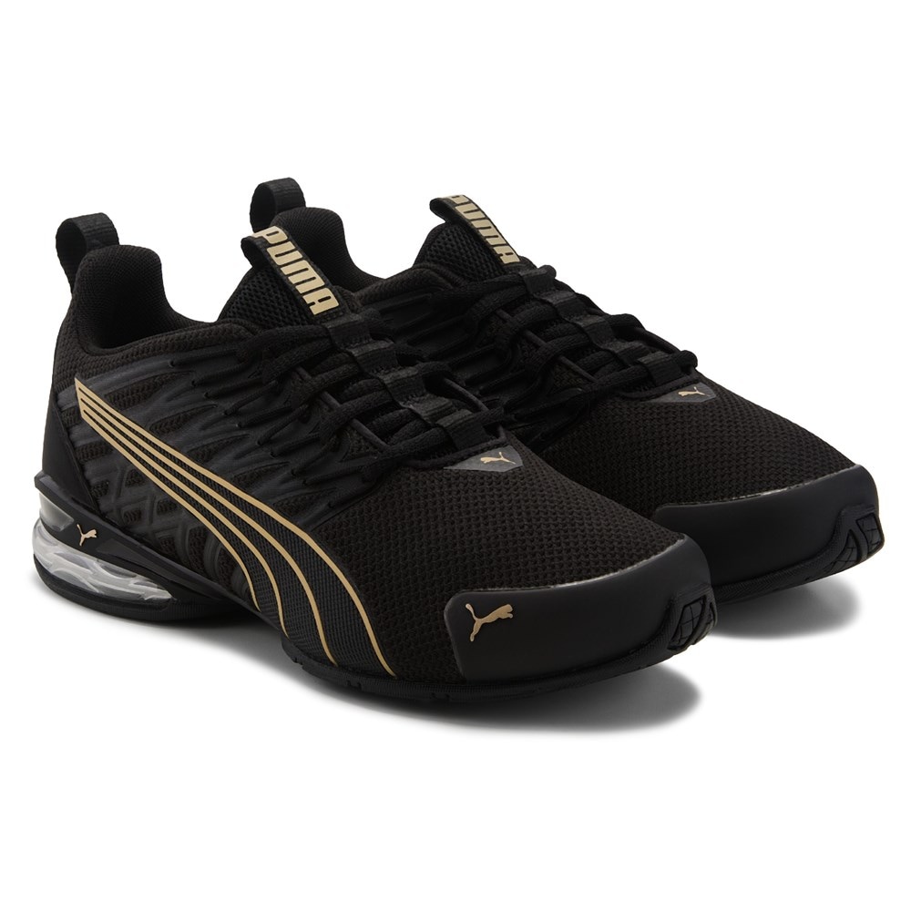 Puma full black sports shoes on sale